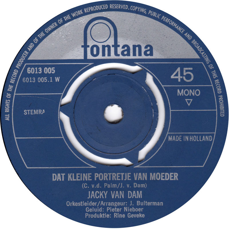 Jacky Van Dam - Dat Kleine Portretje Van Moeder 13756 Vinyl Singles Vinyl Goed / Hoes Goed