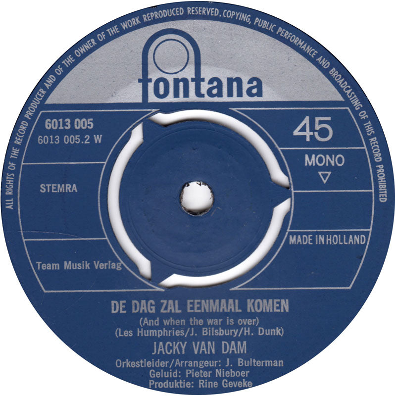 Jacky Van Dam - Dat Kleine Portretje Van Moeder 13756 Vinyl Singles Vinyl Goed / Hoes Goed