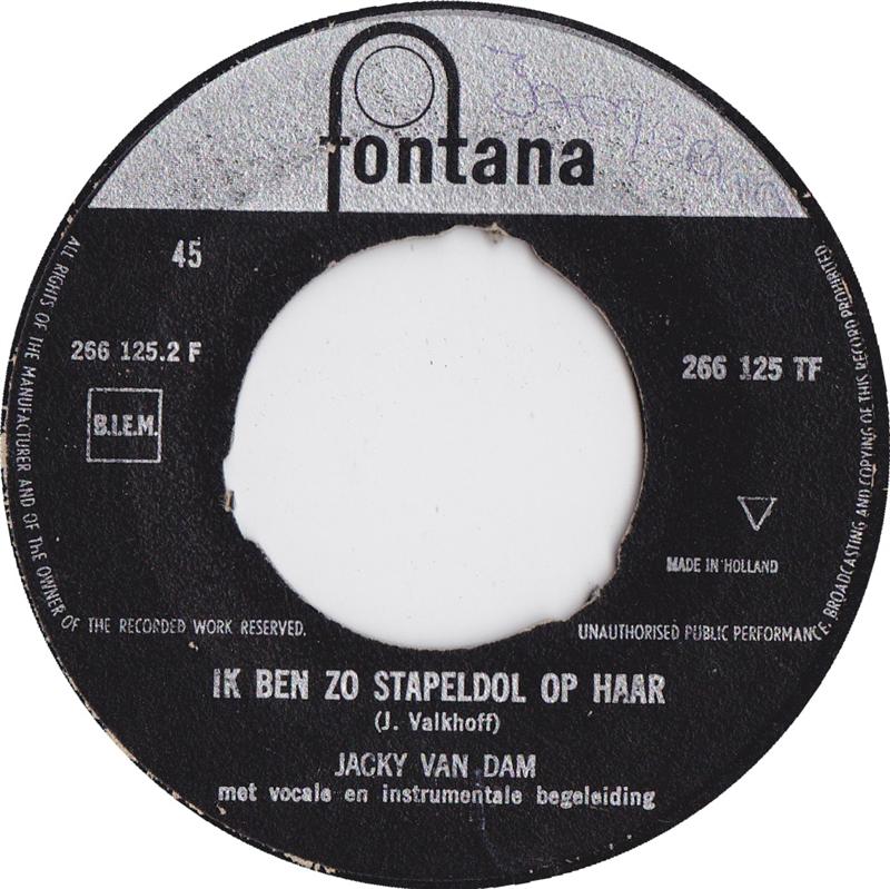 Jacky Van Dam - Japie De Portier 24457 Vinyl Singles Vinyl Goed / Hoes Goed