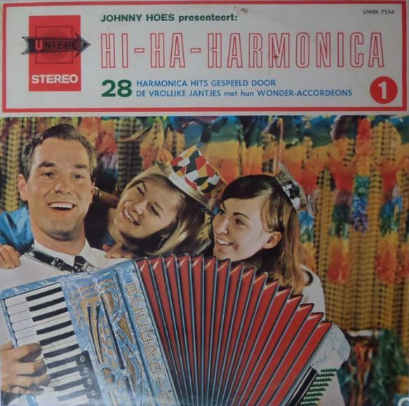 Vrolijke Jantjes - Hi-Ha-Harmonica - 28 Harmonica Hits (LP) Vinyl LP Vinyl Goed / Hoes Goed