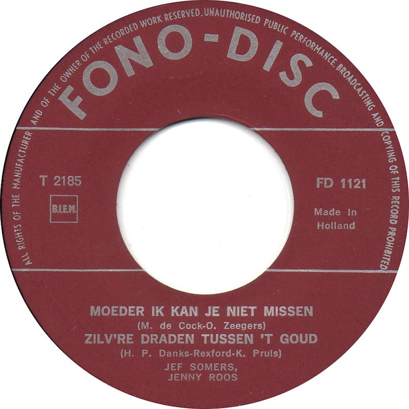 Jef Somers, Jenny Roos - Liedjes Met Herinneringen 29761 Vinyl Singles EP Vinyl Goed / Hoes Goed