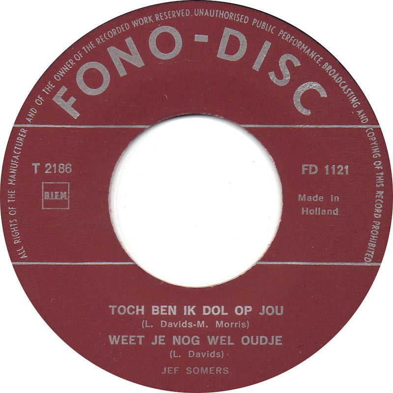 Jef Somers, Jenny Roos - Liedjes Met Herinneringen 29761 Vinyl Singles EP Vinyl Goed / Hoes Goed