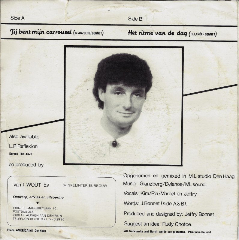 Jeffry Bonnet - Jij Bent Mijn Carrousel 18040 Vinyl Singles Vinyl Goed / Hoes Goed