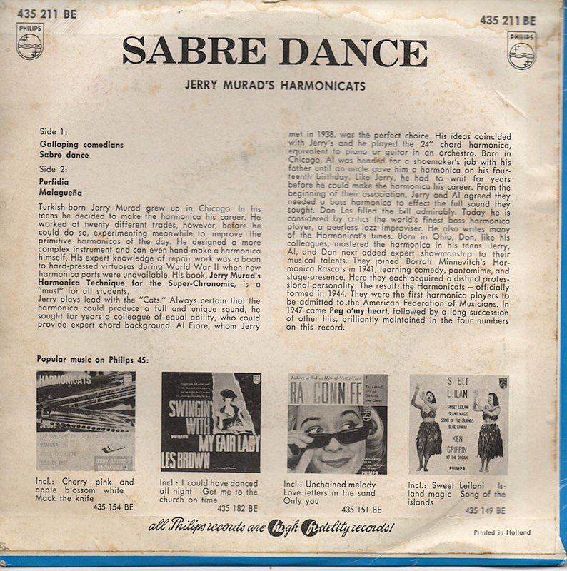 Jerry Murad's Harmonicats - Sabre Dance 16579 Vinyl Singles Vinyl Goed / Hoes Goed