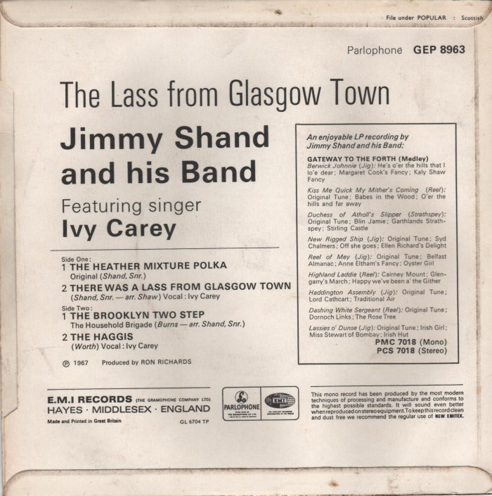 Jimmy Shand And His Band - The Heather Mixture Polka 24579 Vinyl Singles EP Vinyl Goed / Hoes Goed