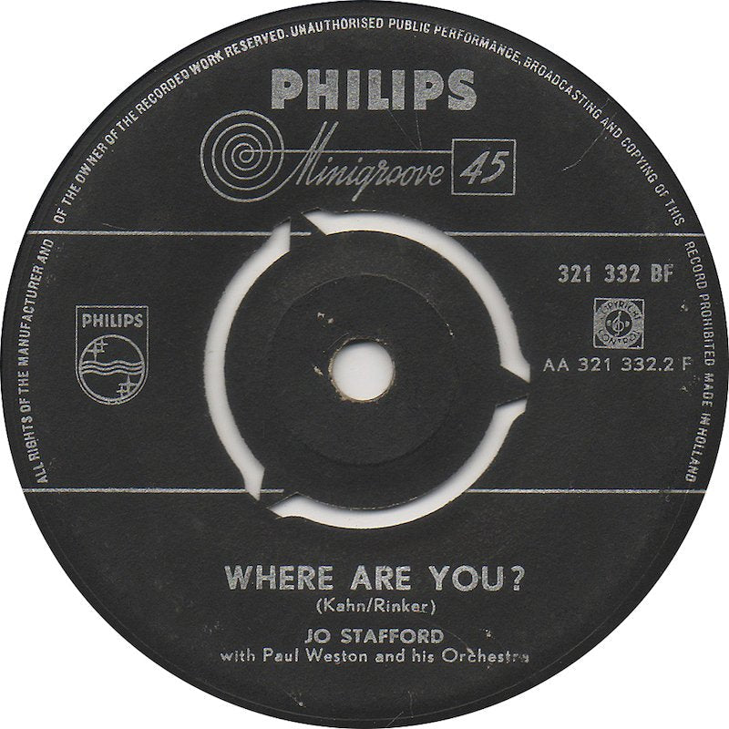 Jo Stafford - Vielen Dank für Ihren Anruf 32380