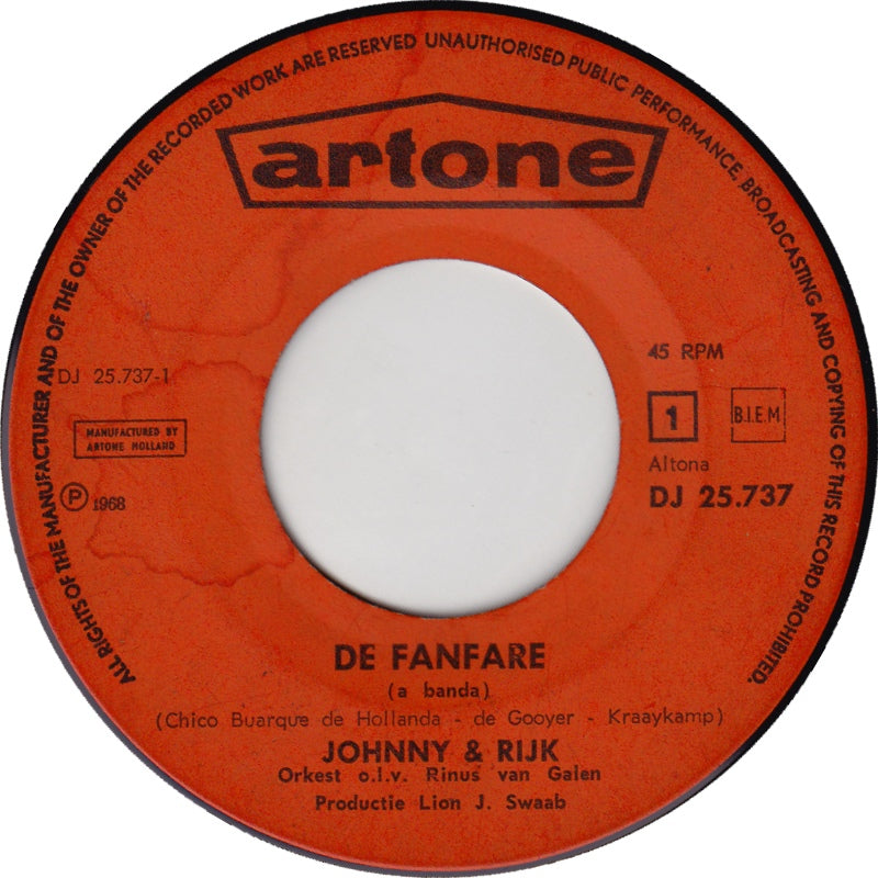 Johnny & Rijk - Ouwe Taaie Jippie Jee 43610 Vinyl Singles Vinyl Goed / Hoes Goed