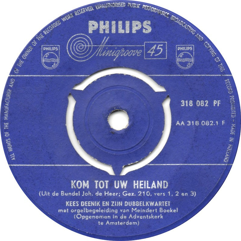 Kees Deenik And His Double Quartet - Come To Your Savior 27207