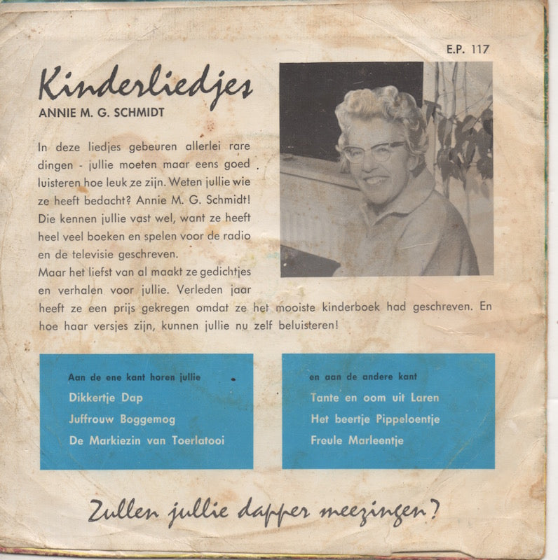 Kinderkoor Jong Nederland - Kinderliedjes A. M. G. Schmidt 39899 Vinyl Singles Vinyl Goed / Hoes Goed