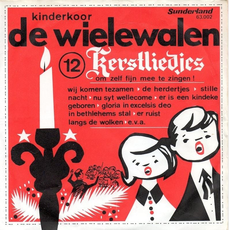 Wielewalen - 12 Kerstliedjes Om Zelf Fijn Mee Te Zingen 13534 Vinyl Singles EP Vinyl Goed / Hoes Goed