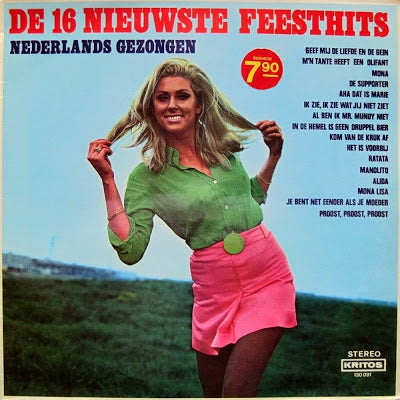 Various - De 16 Nieuwste Feesthits (LP) 43319 Vinyl LP Vinyl Goed / Hoes Goed