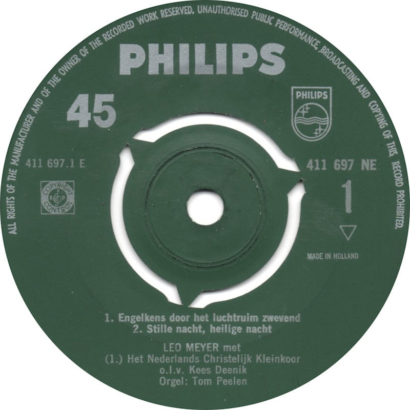 Leo Meyer - Zingt Kerstliederen 2 30024 Vinyl Singles EP Vinyl Goed / Hoes Goed