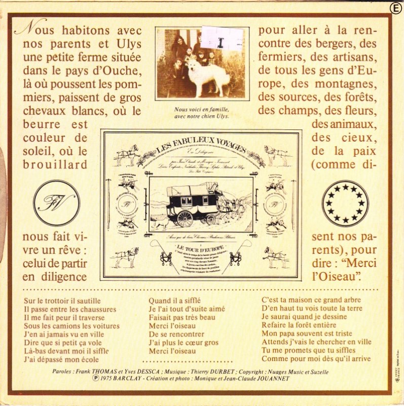 Les Enfants Jouannet - Merci L'oiseau 15021 Vinyl Singles Vinyl Goed / Hoes Goed