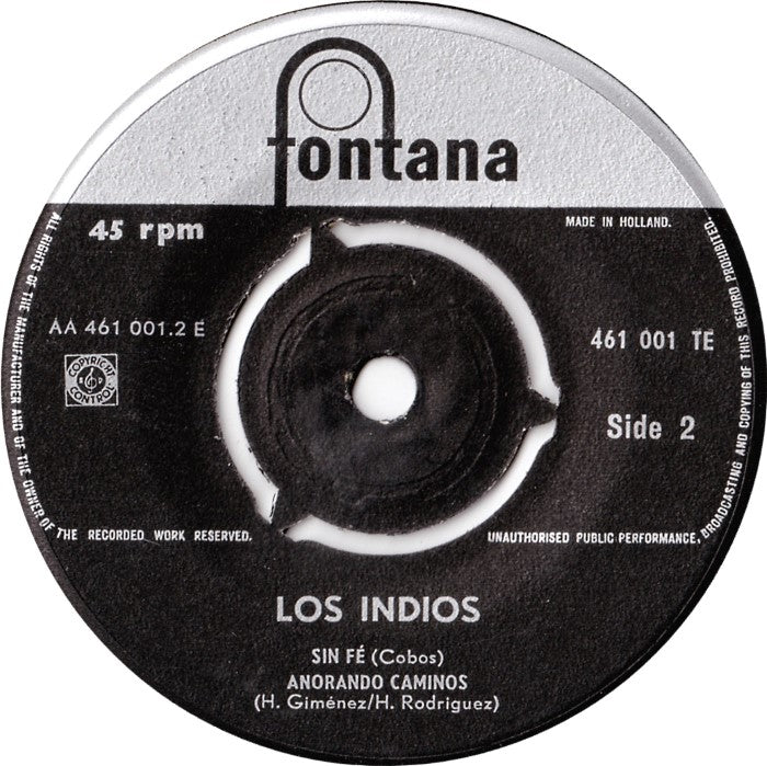 Los Indios - Alma Llanera 13859 Vinyl Singles EP Vinyl Goed / Hoes Goed