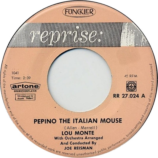 Lou Monte - Pepino The Italian Mouse 03815 Vinyl Singles Vinyl Goed / Hoes Goed