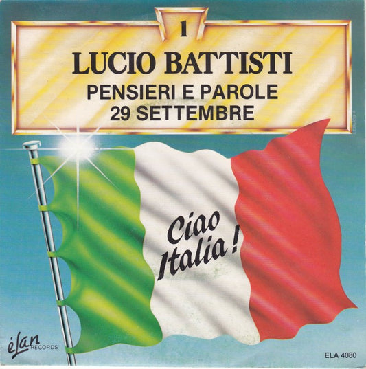 Lucio Battisti - Pensieri E Parole / 29 Settembre 30407 Vinyl Singles Vinyl Goed / Hoes Goed