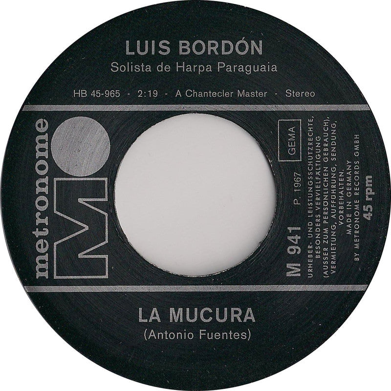 Luis Bordón - El Cigarron 15654 Vinyl Singles Vinyl Goed / Hoes Goed
