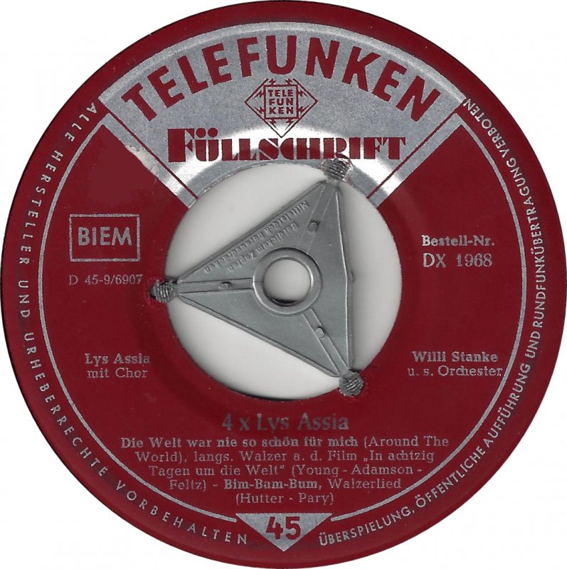 Lys Assia - 4 X Lys Assia 40029 Vinyl Singles Vinyl Goed / Hoes Generic