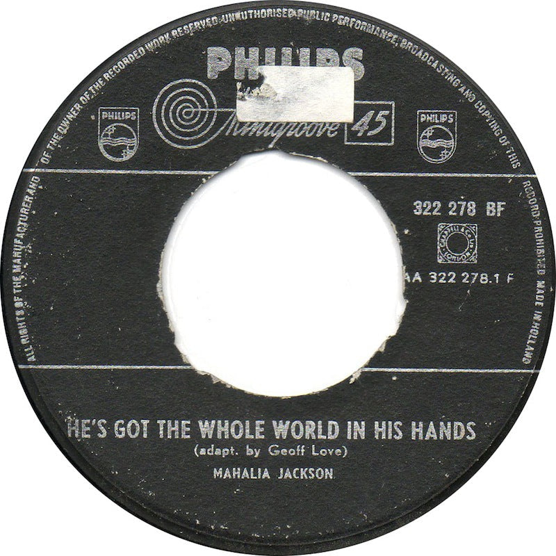 Mahalia Jackson - He's Got The Whole World In His Hands Vinyl Singles Vinyl Goed / Hoes Goed