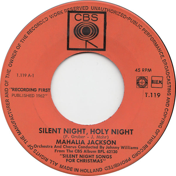 Mahalia Jackson - Silent Night, Holy Night 28869 Vinyl Singles Vinyl Goed / Hoes Goed