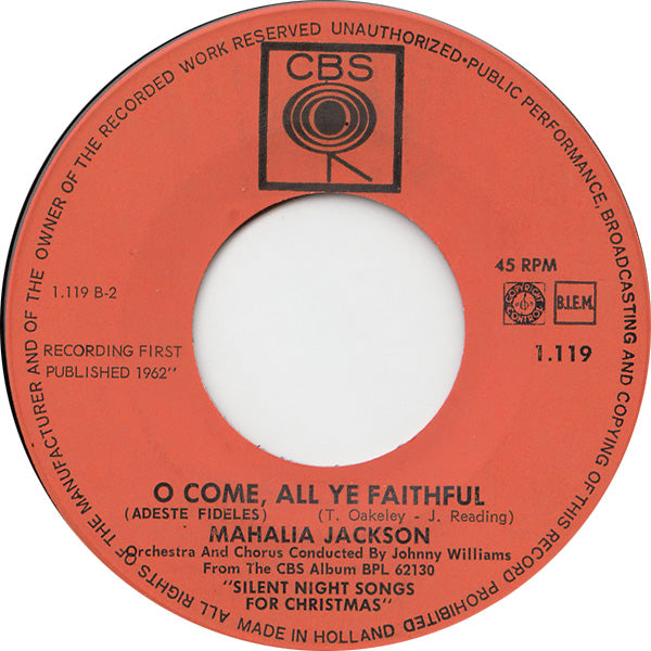 Mahalia Jackson - Silent Night, Holy Night 28869 Vinyl Singles Vinyl Goed / Hoes Goed