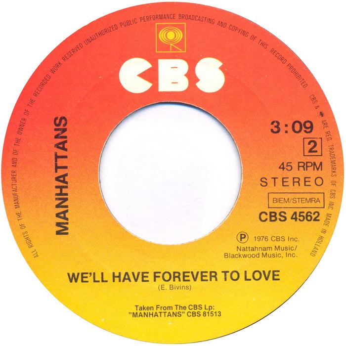 Manhattans - Hurt 12291 Vinyl Singles Vinyl Goed / Hoes Generic