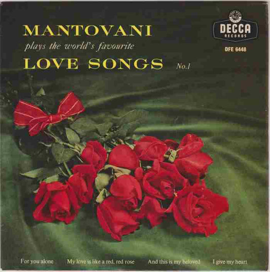 Mantovani And His Orchestra - Mantovani Plays The World's Favourite Love Songs No. 1 14823 Vinyl Singles EP Vinyl Goed / Hoes Goed