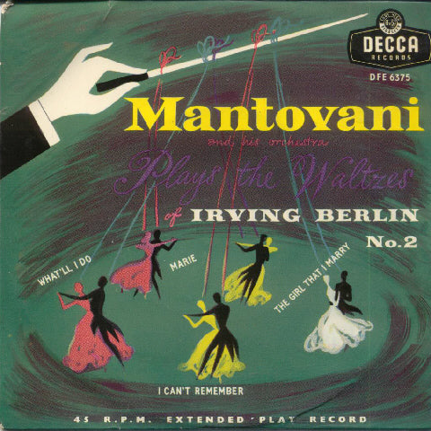 Mantovani And His Orchestra - Mantovani Plays The Waltzes Of Irving Berlin No.2 15533 Vinyl Singles EP Vinyl Goed / Hoes Goed