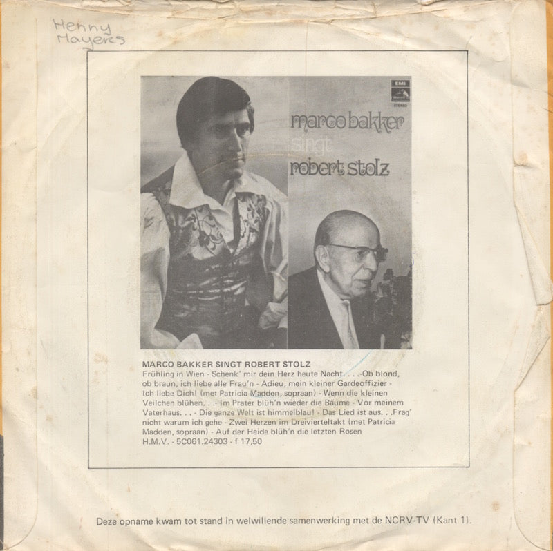 Marco Bakker En Charles Holland - I Believe 03272 Vinyl Singles Vinyl Goed / Hoes Goed