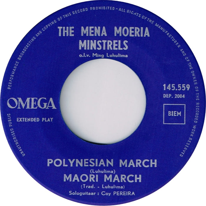 Mena Moeria Minstrels O.l.v Ming Luhulima - Marching With The Mena Moeria Minstrels 15181 Vinyl Singles EP Vinyl Goed / Hoes Goed