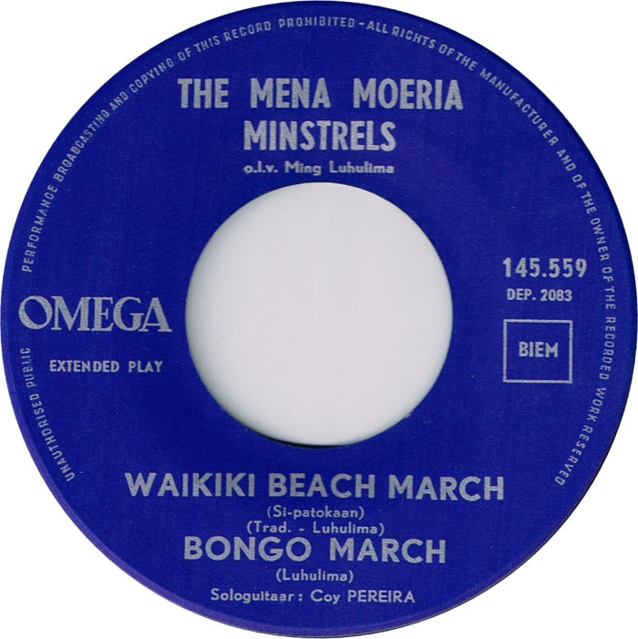 Mena Moeria Minstrels O.l.v Ming Luhulima - Marching With The Mena Moeria Minstrels 15181 Vinyl Singles EP Vinyl Goed / Hoes Goed