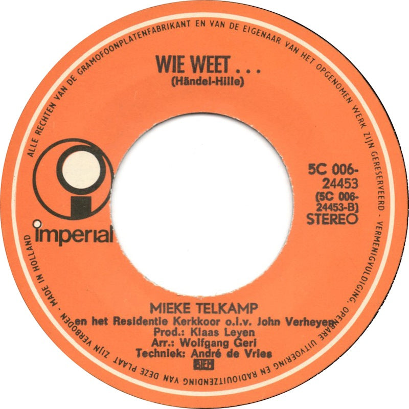 Mieke Telkamp - De Nieuwe Dag 36657 Vinyl Singles Vinyl Goed / Hoes Goed