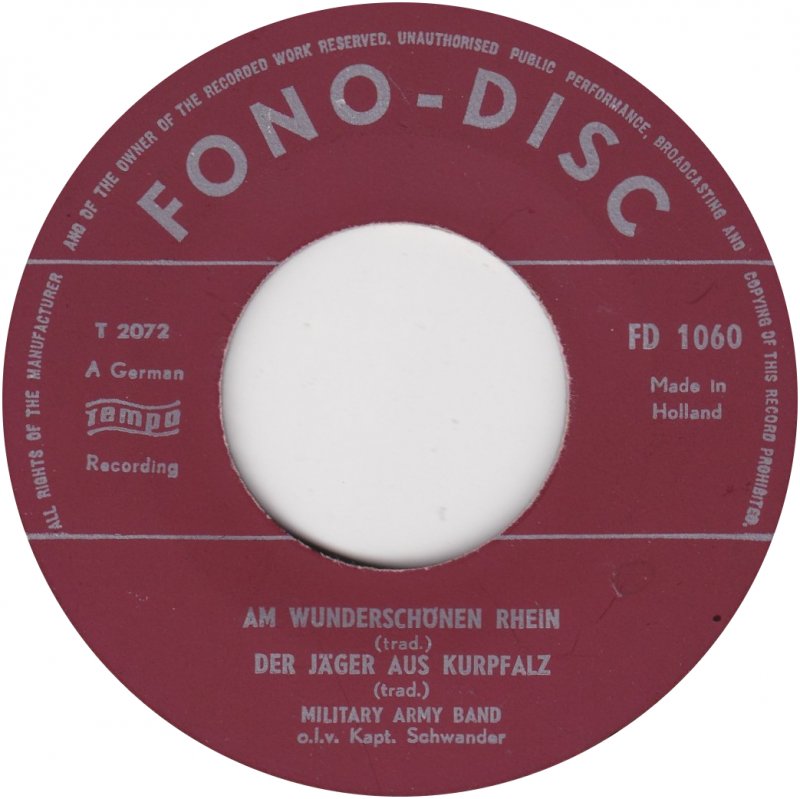 Military Army Band - Vier Pittige Marsen No. 2 24060 Vinyl Singles EP Vinyl Goed / Hoes Goed