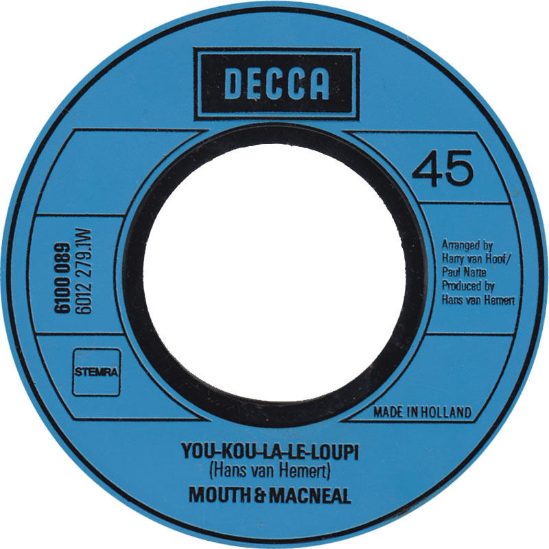 Mouth & MacNeal - You-Kou-La-Le-Lou-Pie 10097 Vinyl Singles Vinyl Goed / Hoes Goed