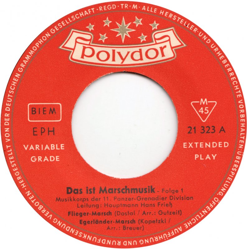 Musikkorps der 11. Panzer Grenadier Division - Das Ist Marschmusik! Folge 1 06034 Vinyl Singles EP Vinyl Goed / Hoes Goed