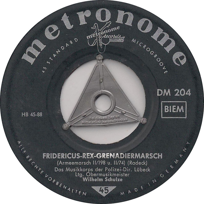 Musikkorps der Polizei-Dir. Lübeck - Kreuzritter-Fanfare 15814 Vinyl Singles Vinyl Goed / Hoes Goed