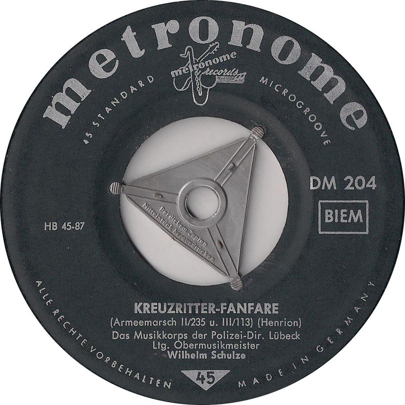 Musikkorps der Polizei-Dir. Lübeck - Kreuzritter-Fanfare 15814 Vinyl Singles Vinyl Goed / Hoes Goed