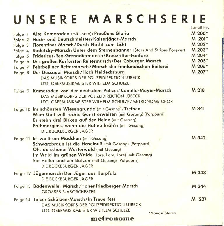 Musikkorps der Polizei-Dir. Lübeck - Kreuzritter-Fanfare 15814 Vinyl Singles Vinyl Goed / Hoes Goed