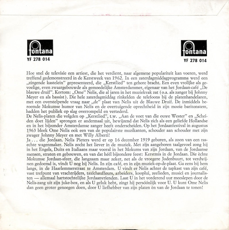 Nelis - Kerstlied 28300 Vinyl Singles Vinyl Goed / Hoes Goed