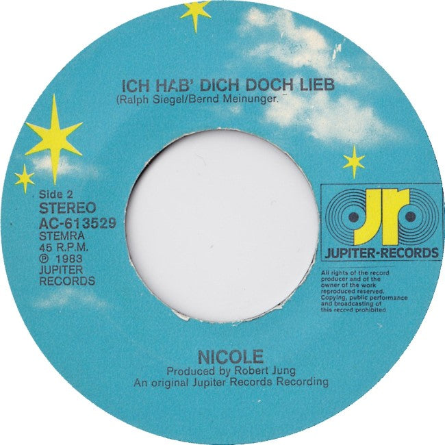 Nicole - Ich Hab' Dich Doch Lieb 15573 Vinyl Singles Vinyl Goed / Hoes Goed