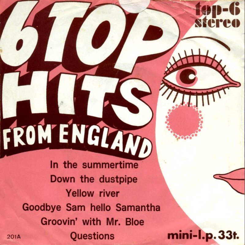 Various - 6 Top Hits From England 08255 Vinyl Singles Vinyl Goed / Hoes Goed