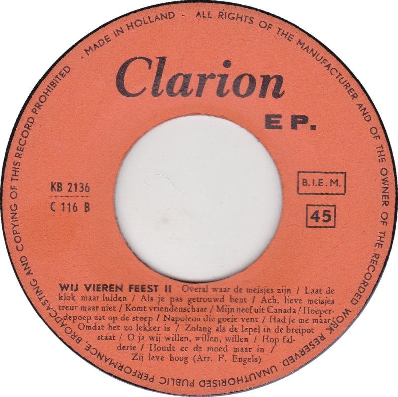 Unknown Artist - Wij Vieren Feest I