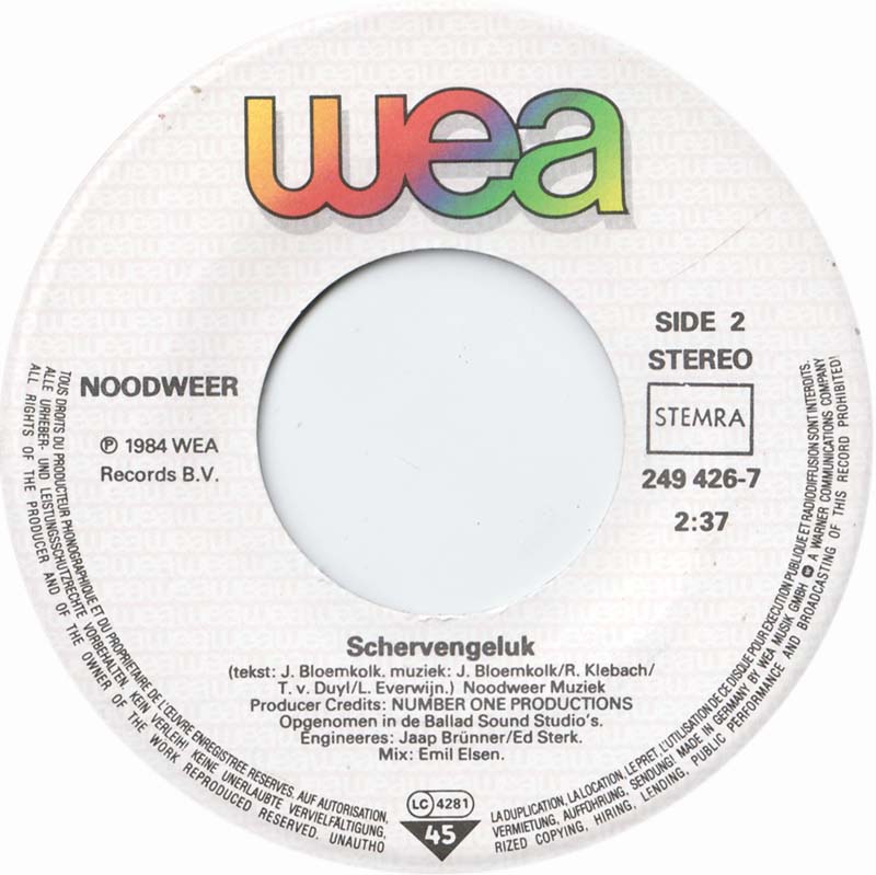 Noodweer - Grijze Muizen 16461 Vinyl Singles Vinyl Goed / Hoes Goed