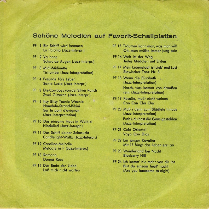 Orchester Onkel Tom’s Dixie Band - Muss I Den Zum Studtele Hinaus 03358 Vinyl Singles Vinyl Goed / Hoes Goed