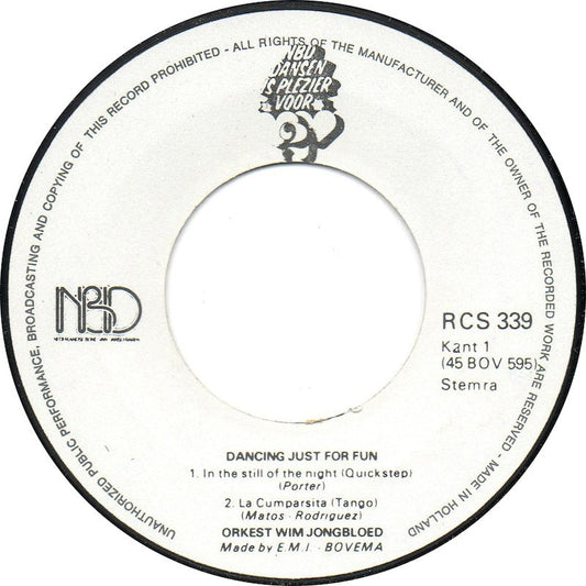 Orkest Wim Jongbloed - Dancin' Just For Fun 14187 Vinyl Singles EP Vinyl Goed / Hoes Goed