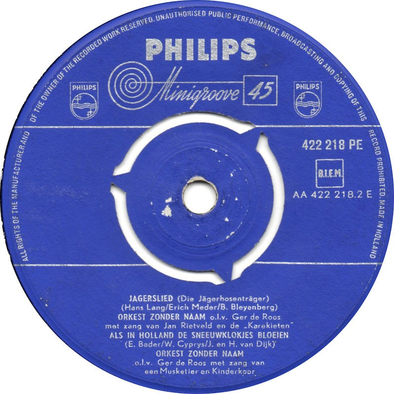 Orkest Zonder Naam - Het Lied van de Ijssel 16700 Vinyl Singles EP Vinyl Goed / Hoes Goed