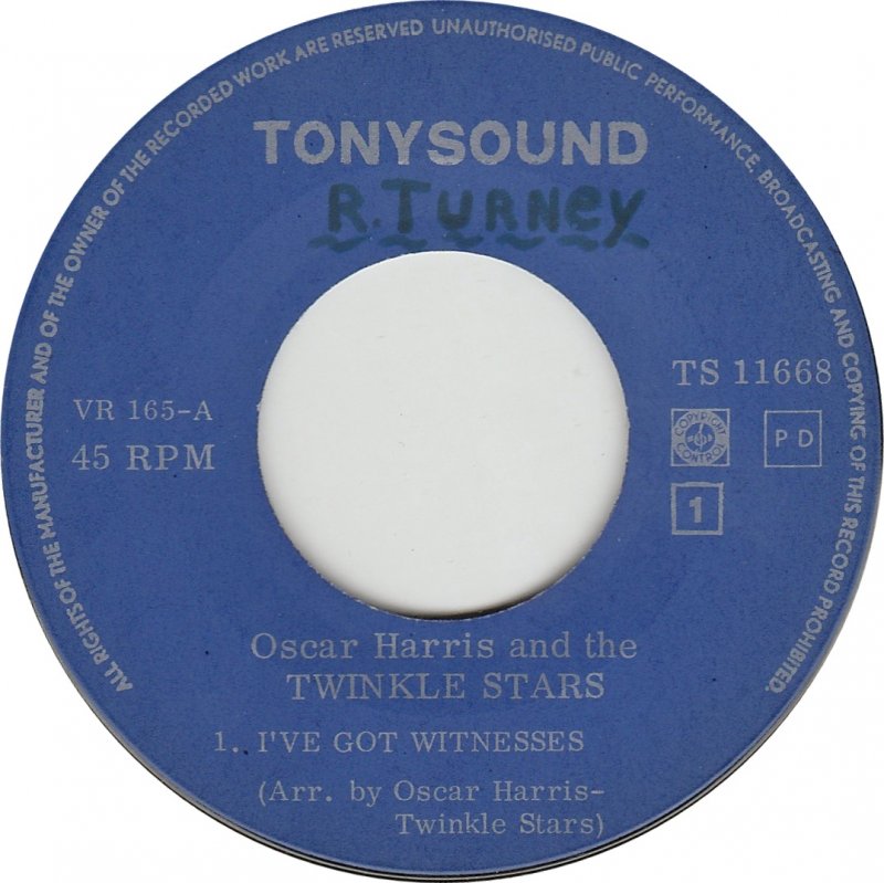 Oscar Harris And The Twinkle Stars - I Got Witnesses 06992 Vinyl Singles Vinyl Goed / Hoes Goed