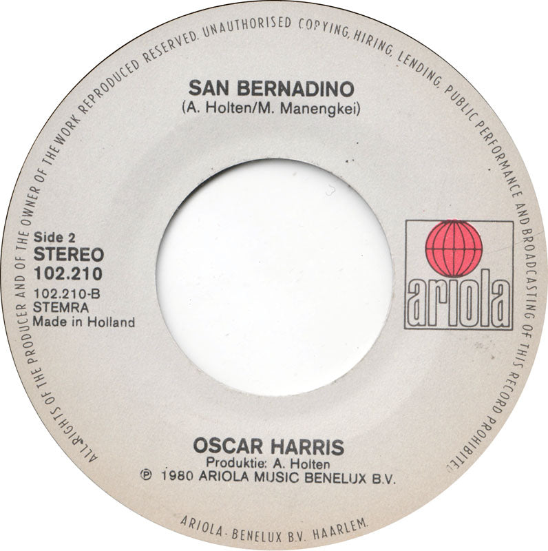 Oscar Harris - Disco Calypso 07252 Vinyl Singles Vinyl Goed / Hoes Goed