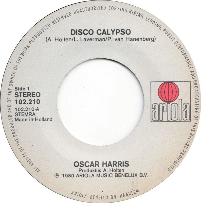Oscar Harris - Disco Calypso 07252 Vinyl Singles Vinyl Goed / Hoes Goed