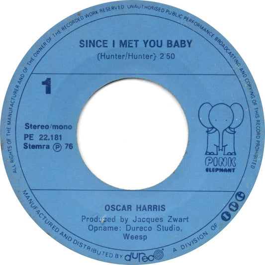 Oscar Harris - Since I Met You Baby 10379 Vinyl Singles Vinyl Goed / Hoes Generic